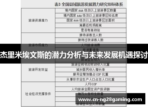 杰里米埃文斯的潜力分析与未来发展机遇探讨