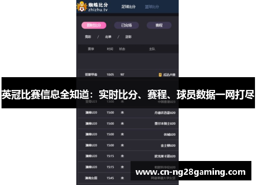 英冠比赛信息全知道：实时比分、赛程、球员数据一网打尽