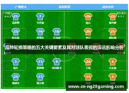 瓜帅轮换策略的五大关键要素及其对球队表现的深远影响分析 瓜帅轮换策略的五大关键要素及其对球队表现的深远影响分析